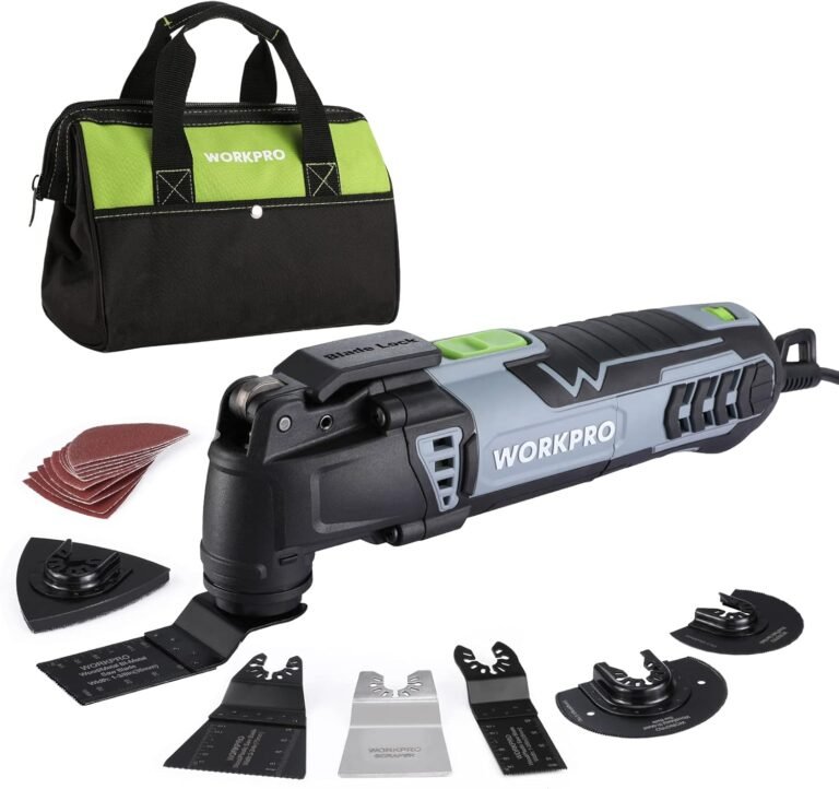 WORKPRO Oscillating Multi-Tool Kit, 3.0 Amp Corded Quick-Lock Replaceable Oscillating Saw with 7 Variable Speed, 3° Oscillation Angle, 17pcs Saw Accessories, and Carrying Bag 7 1 1 HomieReviews