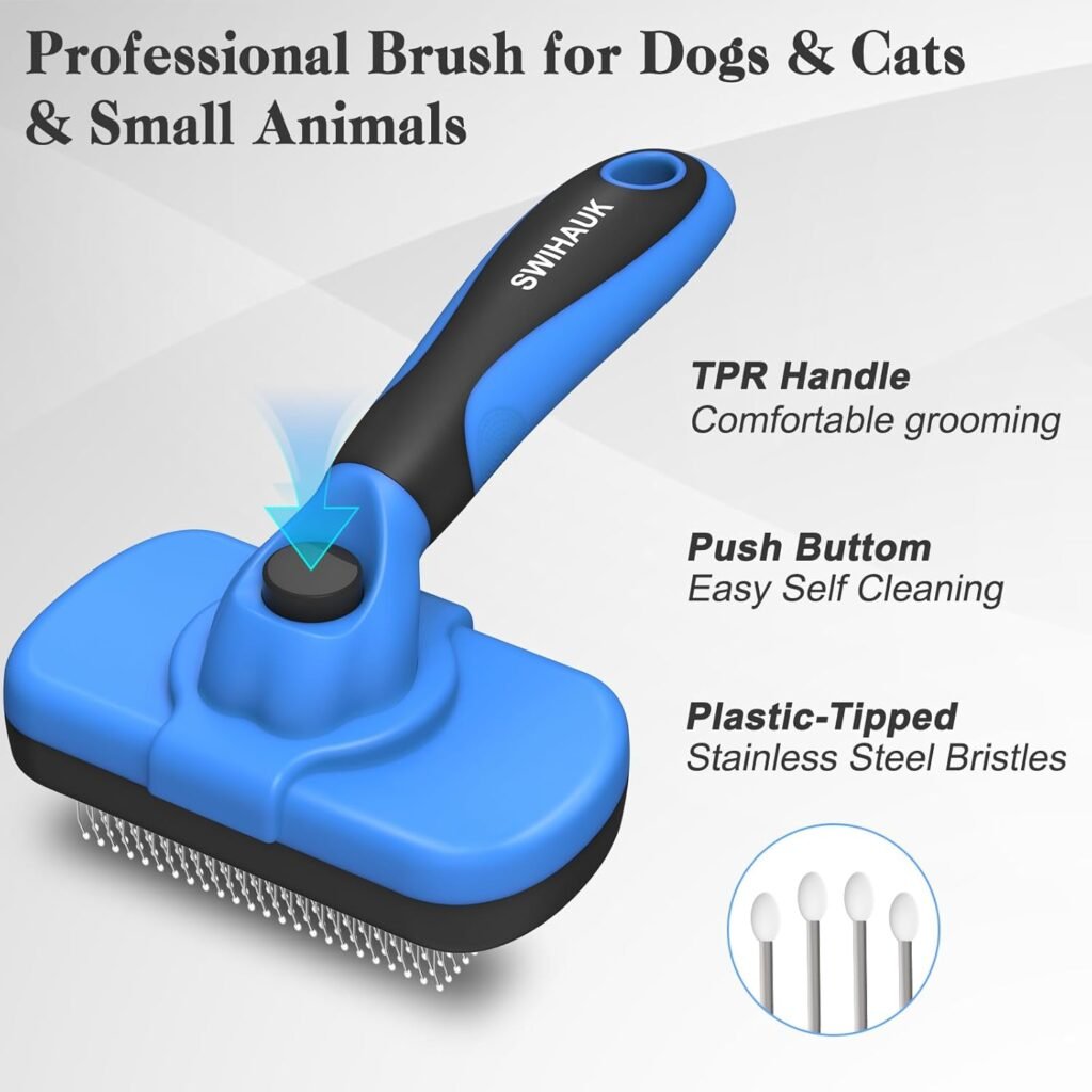 Swihauk Pet Slicker Brush Review – Self-Cleaning Grooming Tool for Dogs & Cats 1 Pet Slicker Brush