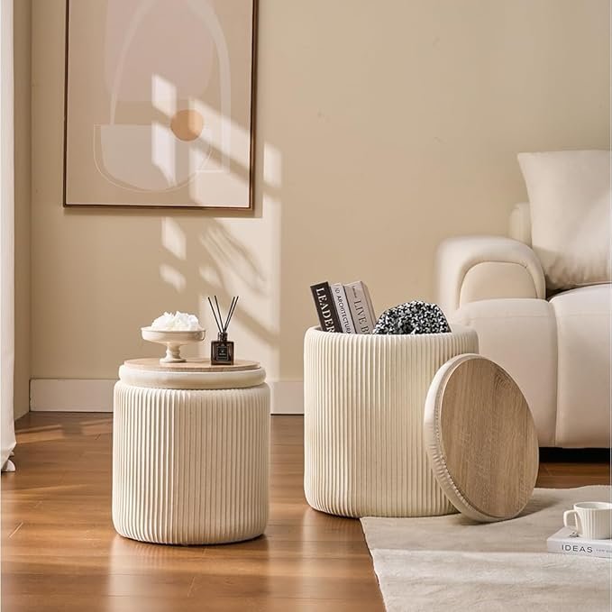 BLEXA Storage Upholstered Multifunctional Ottoman