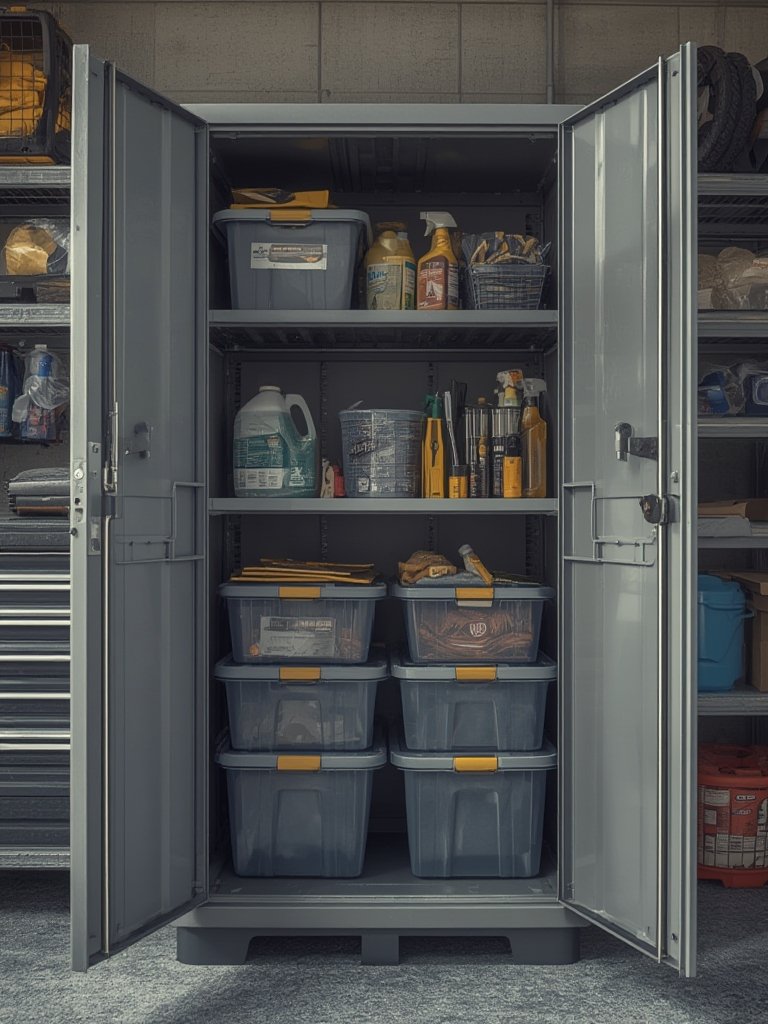 storage cabinet in action