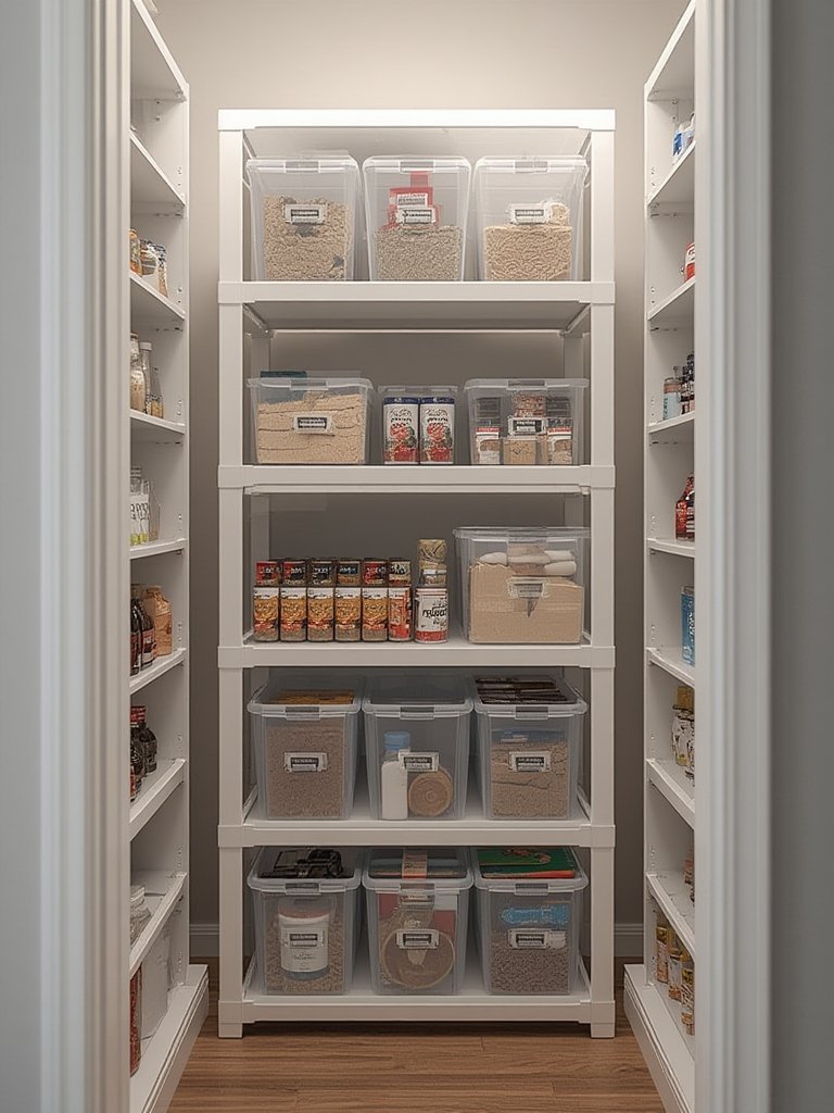 plastic shelves in action